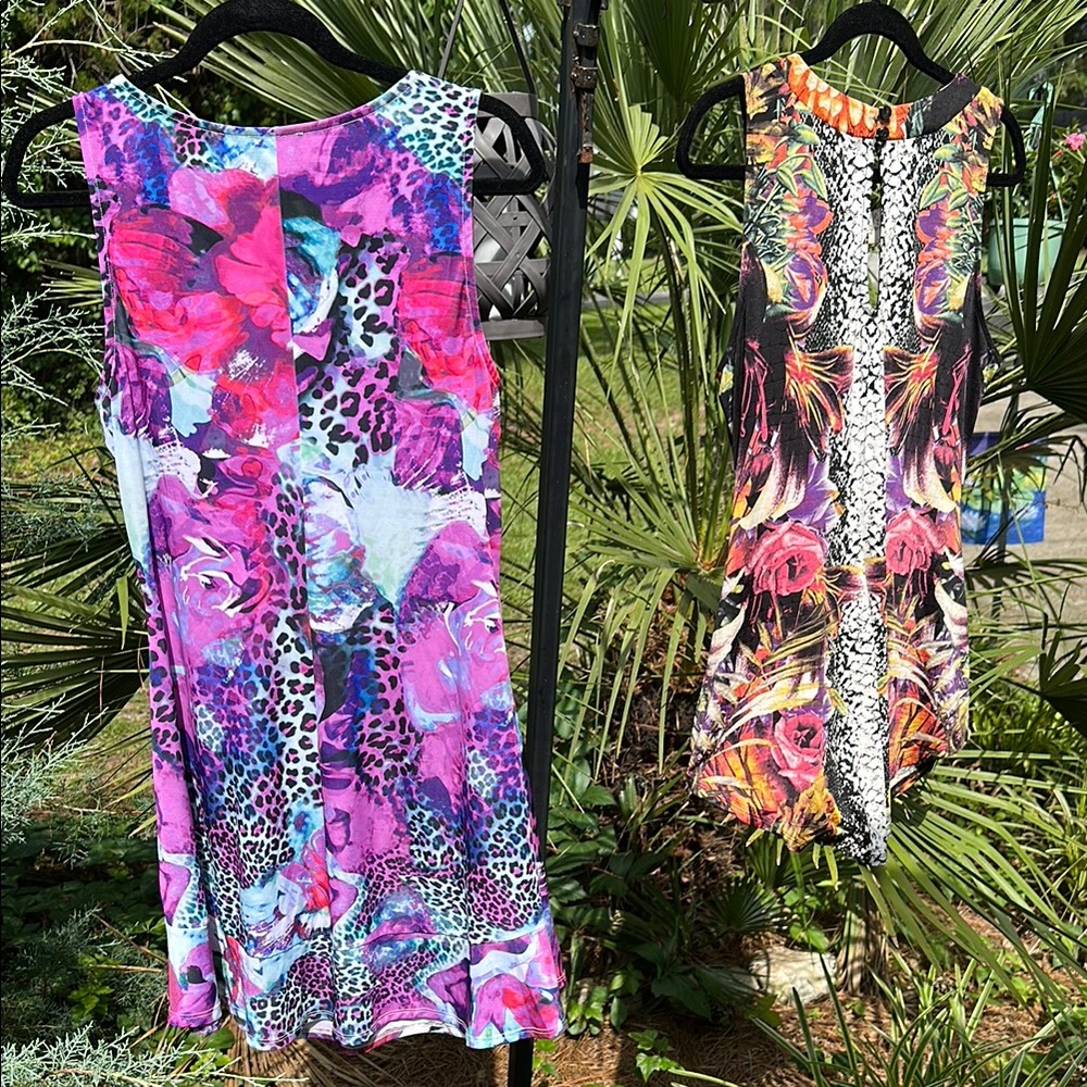 💥VENUS BUNDLE💥Multicolor Sleeveless Dress and Top Bundle -Jewel Accents SZ Large - Picture 16 of 17